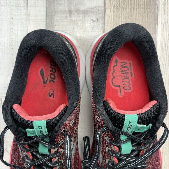 Brooks Ghost 11 Women's Size 10 Running Shoes Athletic Sneakers Black Pink - Picture 9 of 12